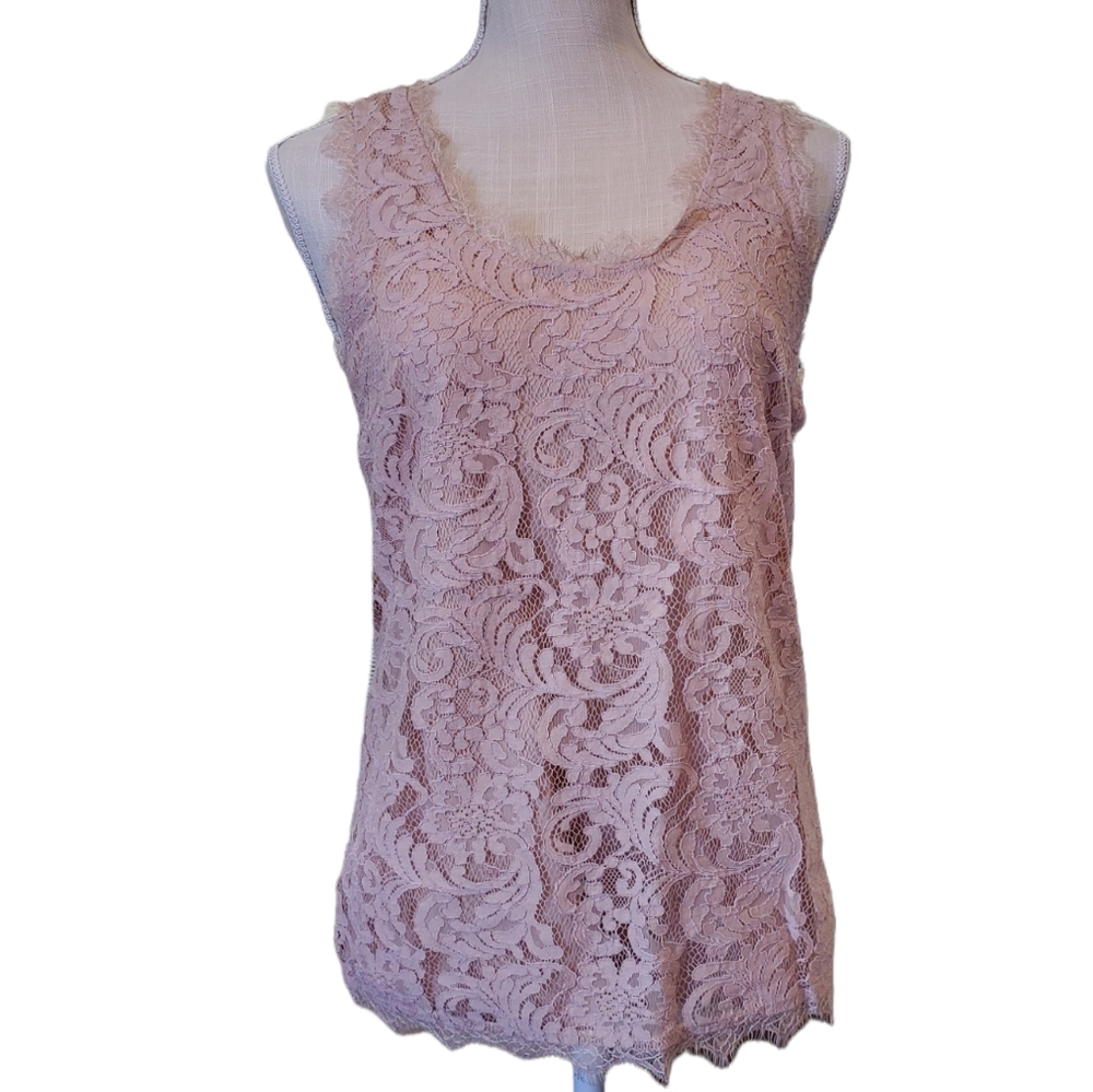 ADIVA Blush Pink Lace Tank